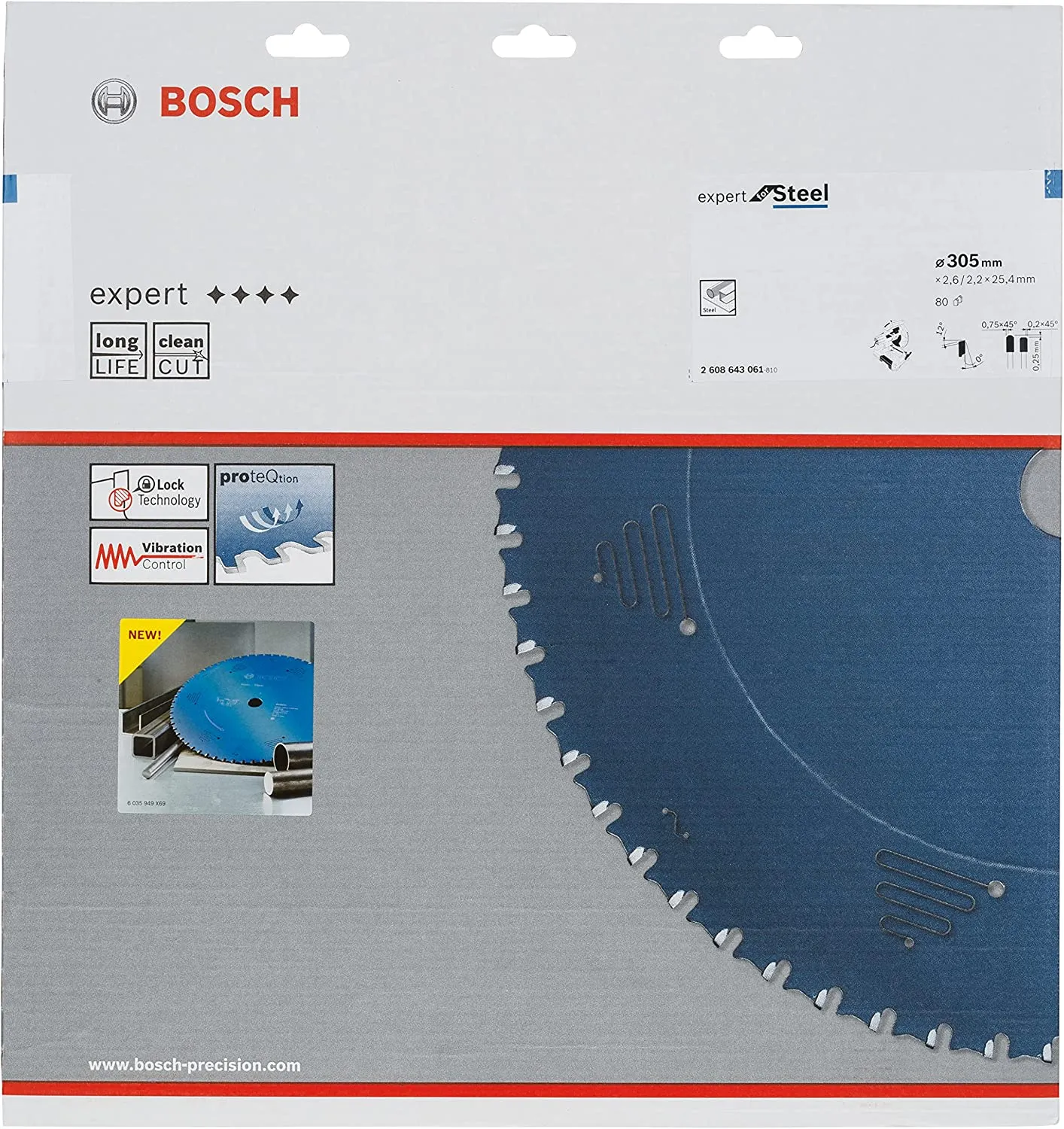 Bosch | Circular Saw Blade 305mm 80T Expert for Steel - Dry Cutting