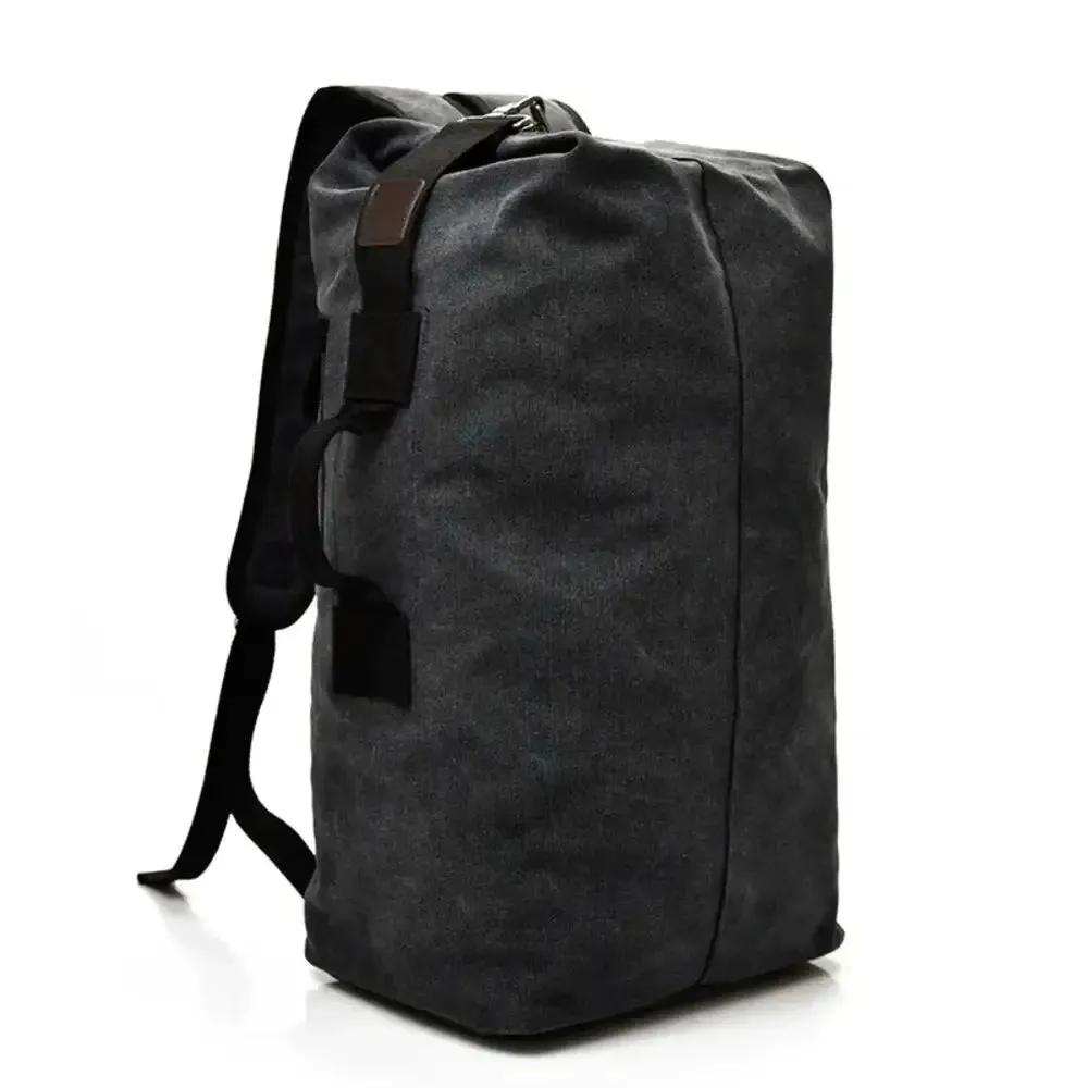 Canvas Fabric Hiking Backpack With Large Capacity