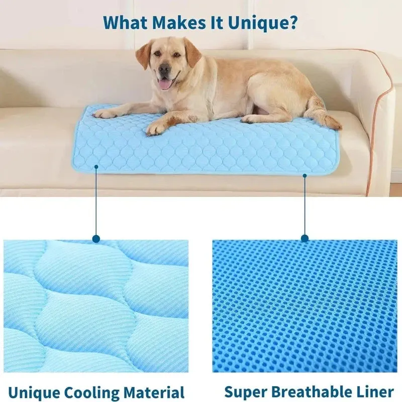 Cooling Pet Mat – Ice Silk Summer Bed for Pets