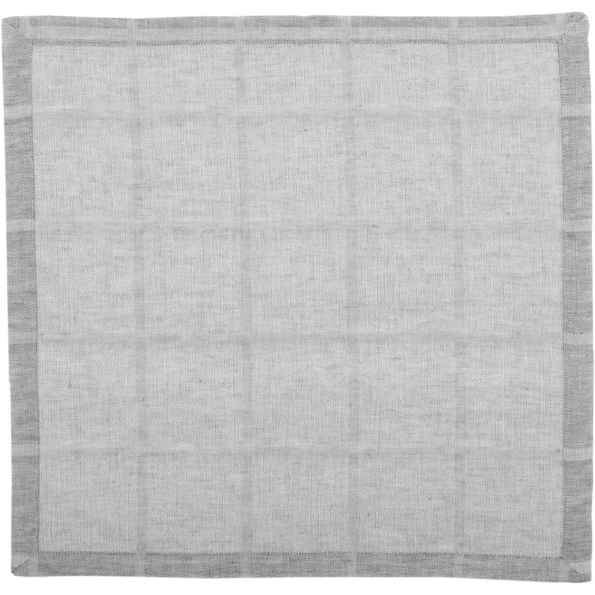 Julie Grey Plaid Napkin Set of 6 18x18 VHC Brands