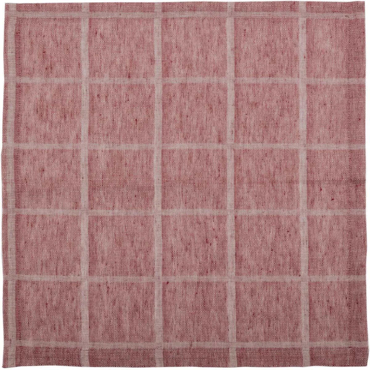 Julie Red Plaid Napkin Set of 6 18x18 VHC Brands