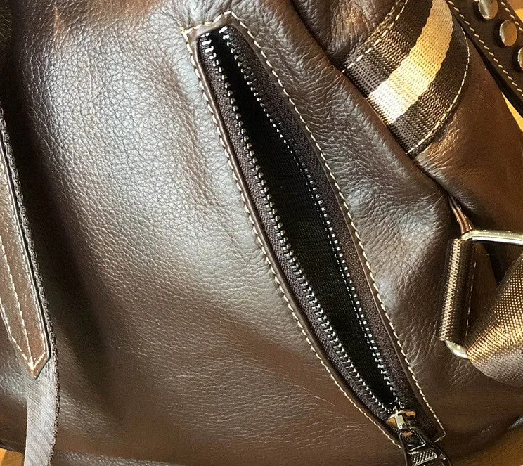 Ladies Small Black Leather Backpack Purse Womens Rucksack Bag