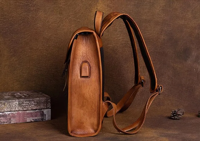 Ladies Small Square Leather Backpack Purse Backpack Bag For Women