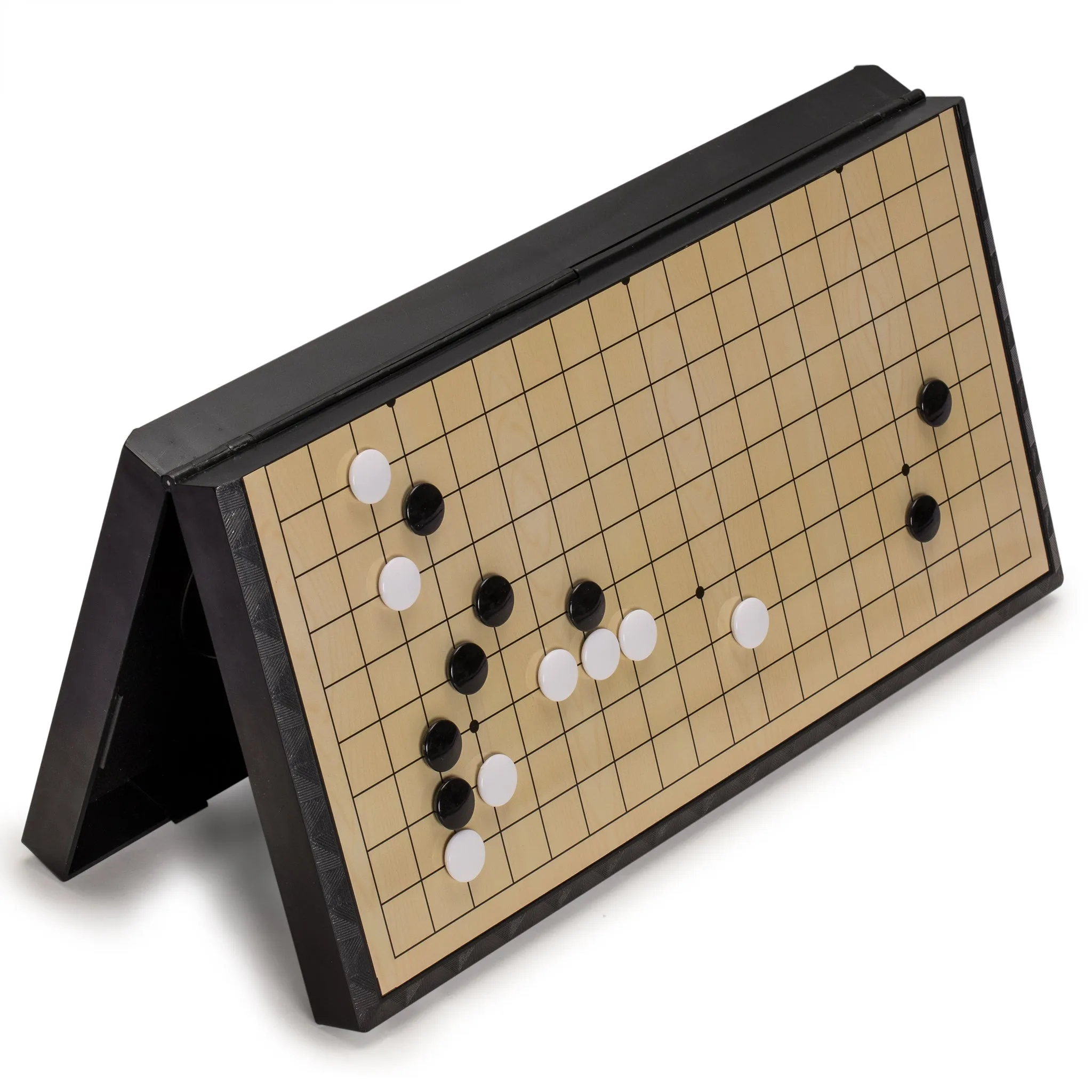 Large Magnetic 19x19 Go Game Set Board (14.6") with Single Convex Stones
