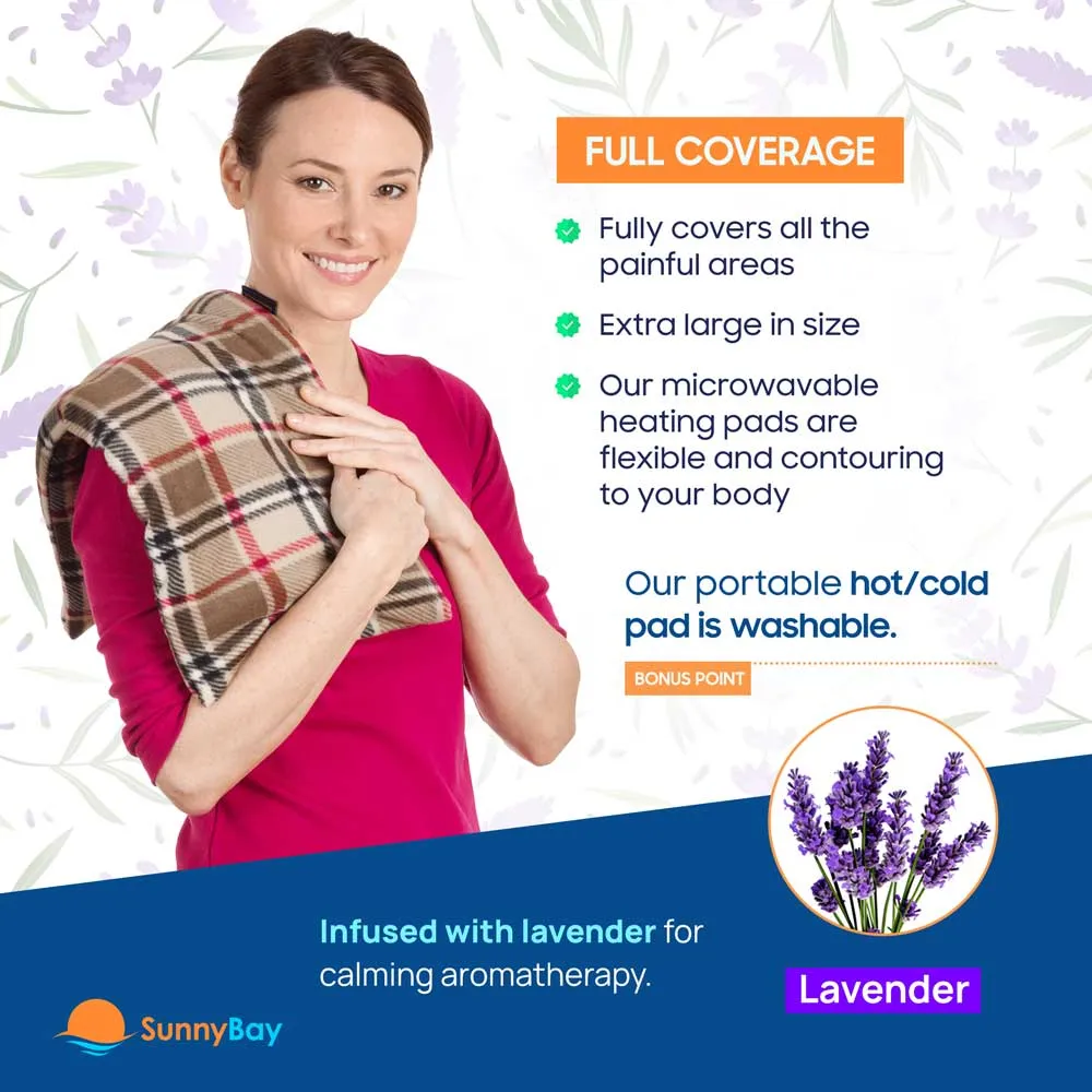 Lavender-scented Extra Large Body Heat Wrap Microwavable, London