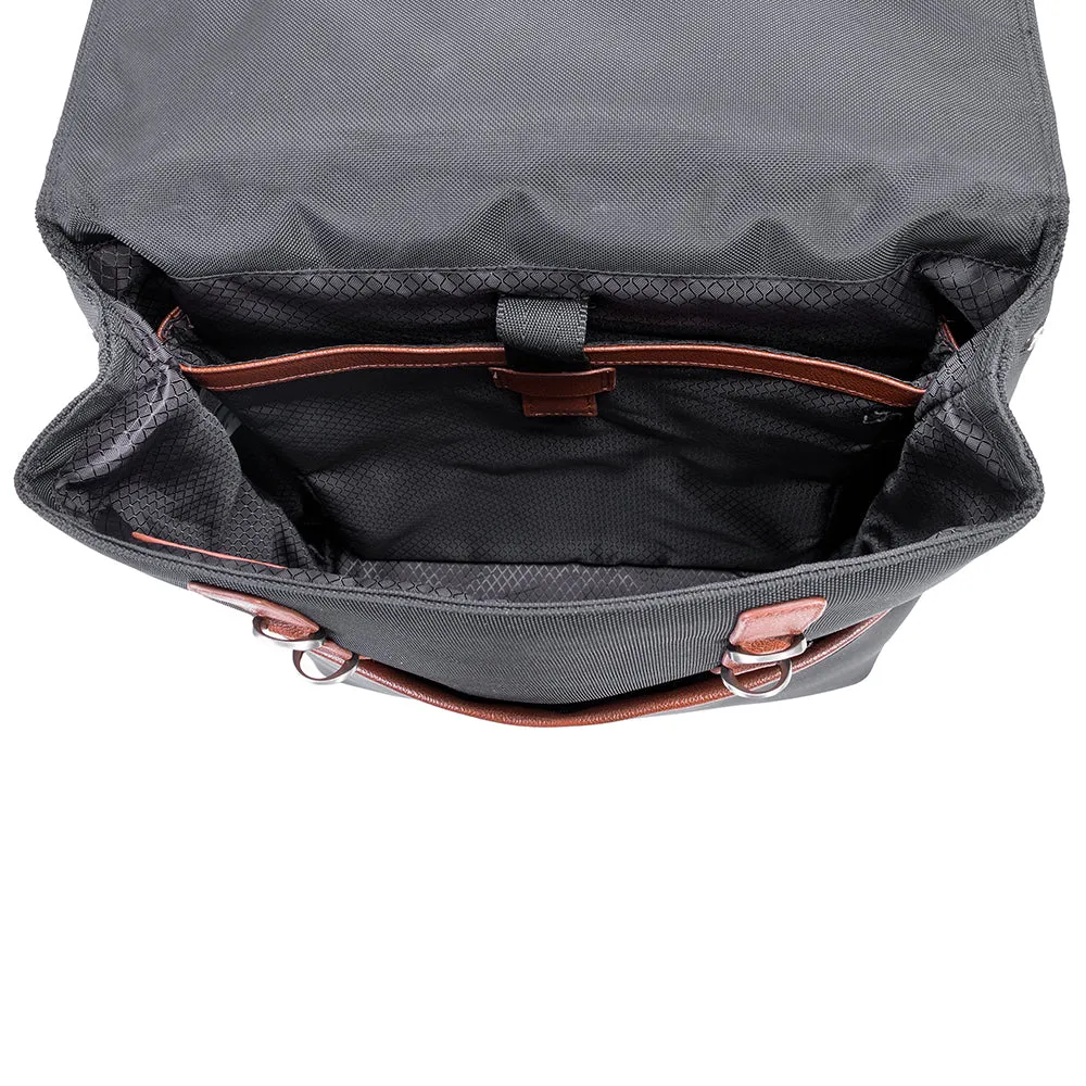 McKlein 17" Nylon Two-Tone Flap-Over Laptop Backpack