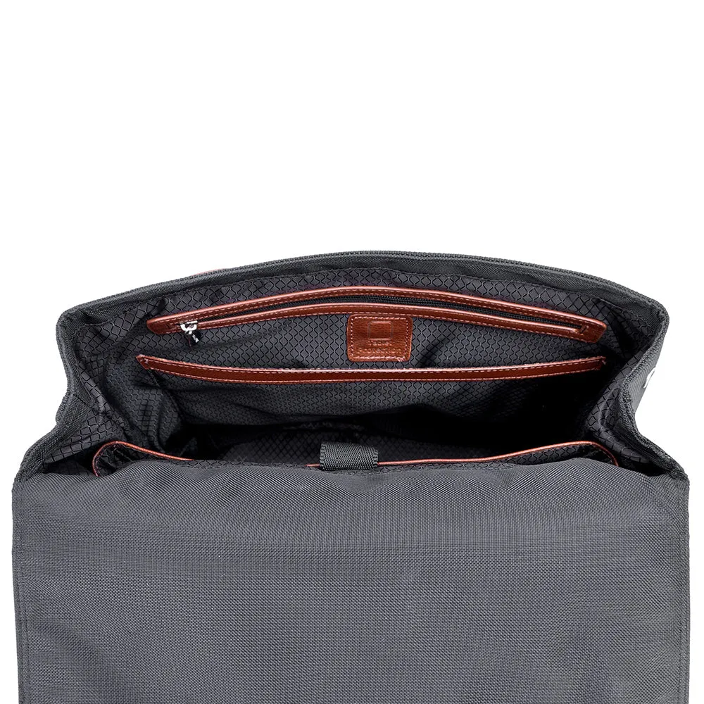McKlein 17" Nylon Two-Tone Flap-Over Laptop Backpack