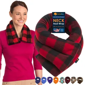Microwavable Neck Heating Wrap, Wheat Filled, Buffalo Plaid
