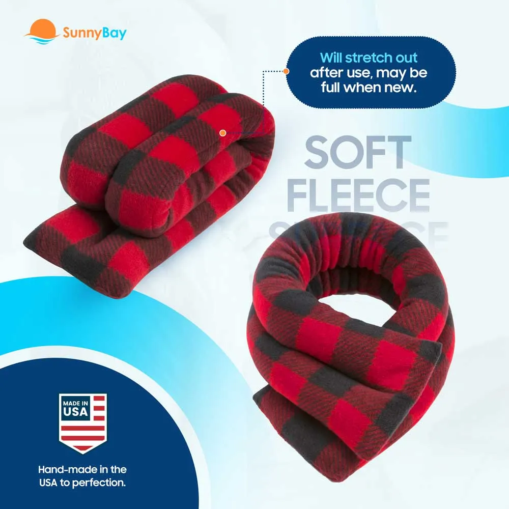 Microwavable Neck Heating Wrap, Wheat Filled, Buffalo Plaid