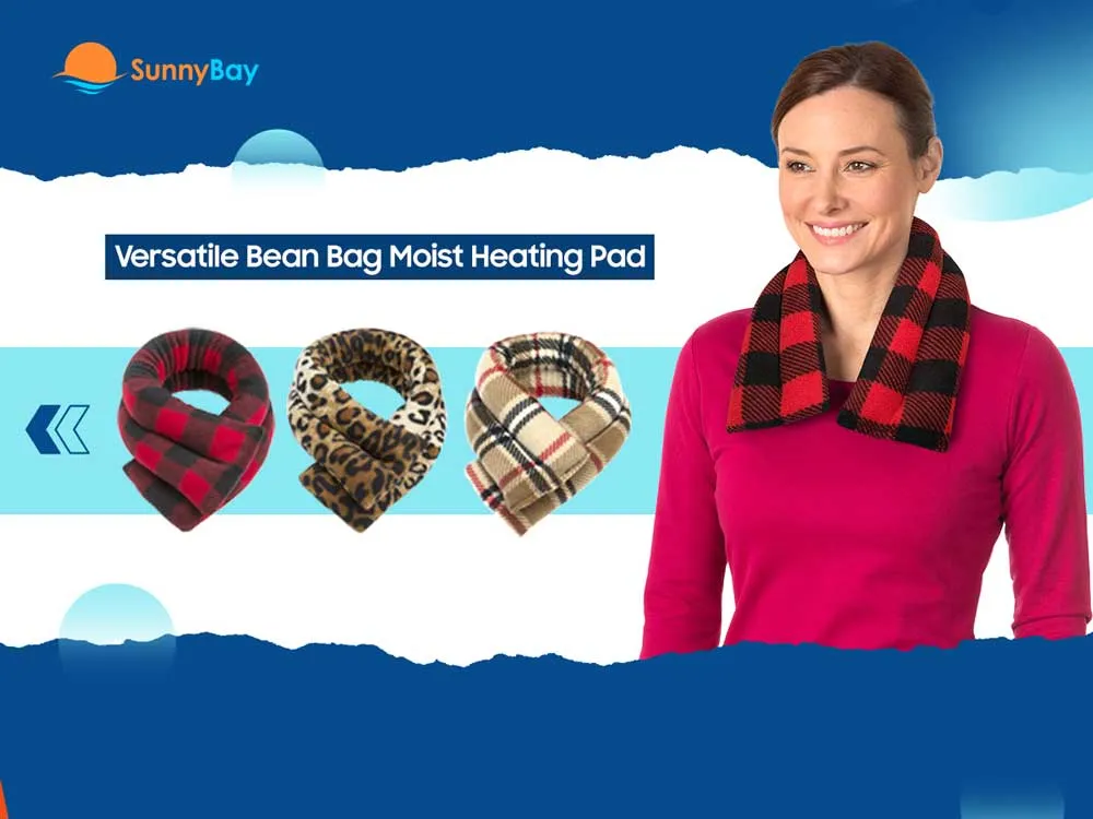 Microwavable Neck Heating Wrap, Wheat Filled, Buffalo Plaid