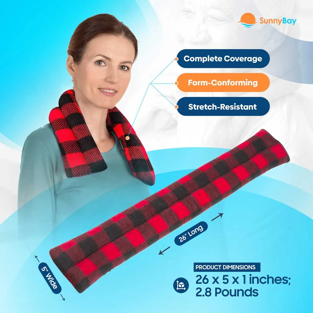 Microwavable Neck Heating Wrap, Wheat Filled, Buffalo Plaid