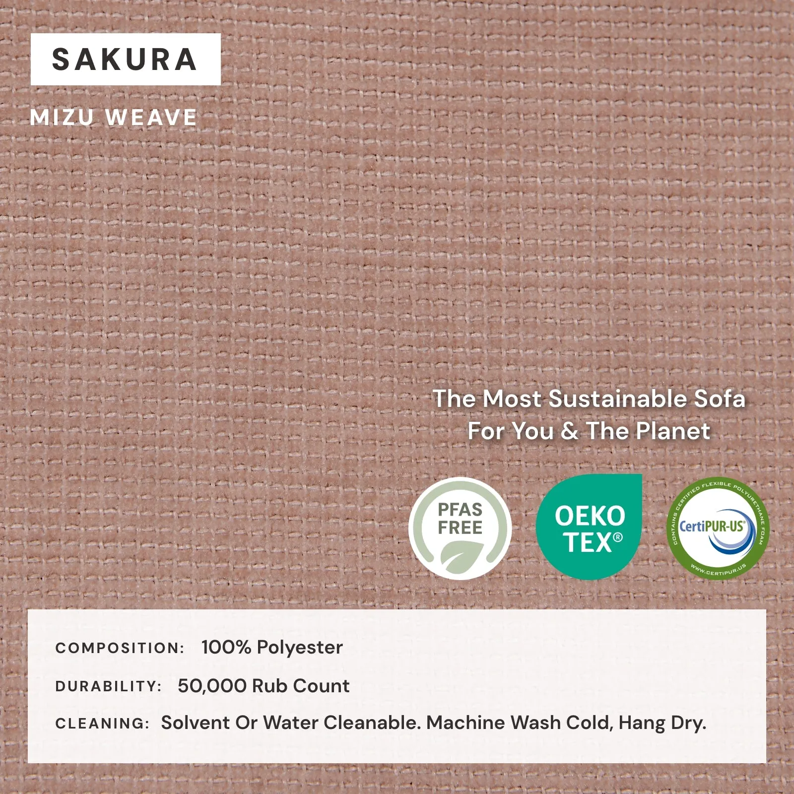 Modular Washable 7-Seater Open-Ends U-Sectional   Ottoman in Sakura | Memorix  Seat | Cloud Pillow