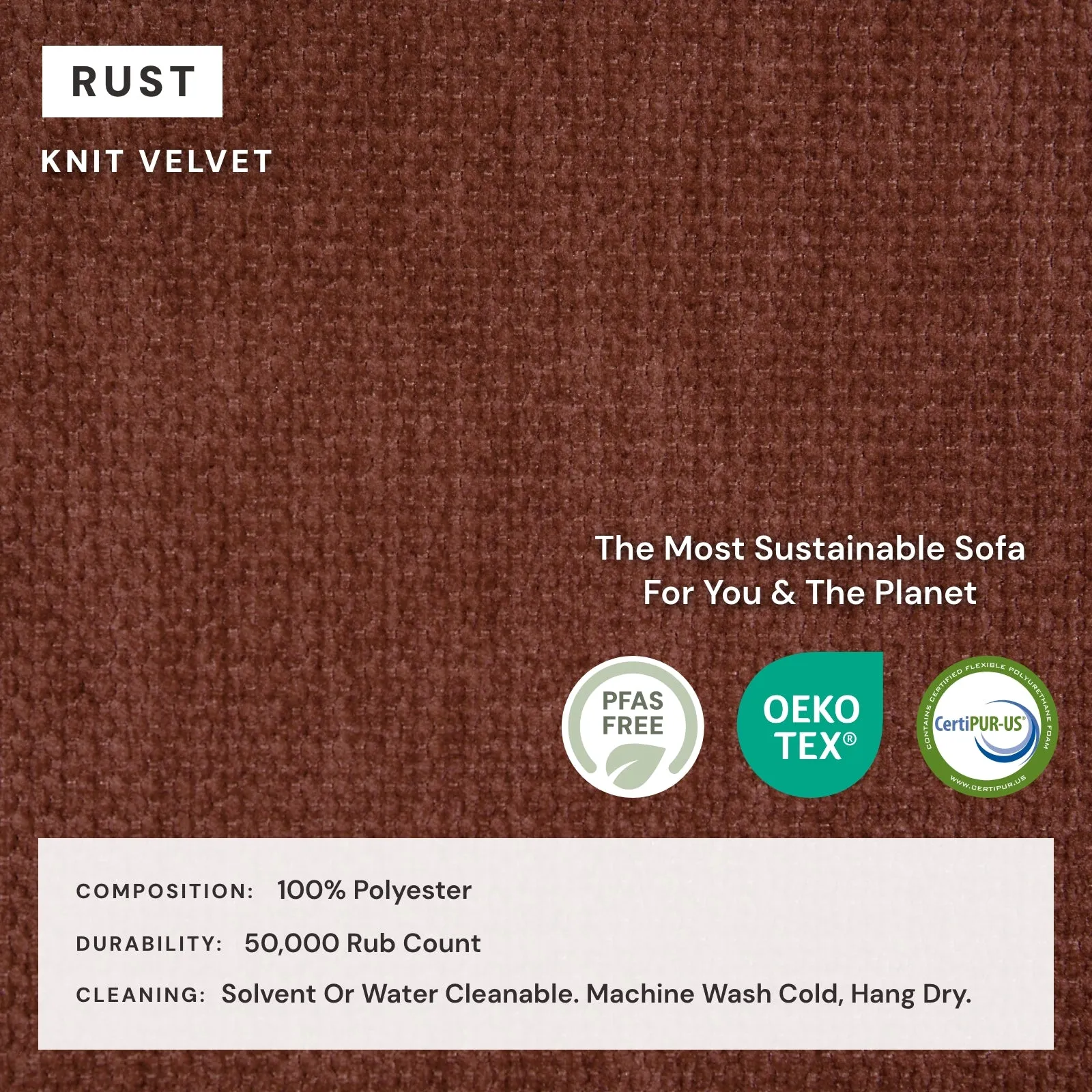 Modular Washable 8-Seater U-Sectional   Ottoman in Rust | Memorix  Seat | Cloud Pillow