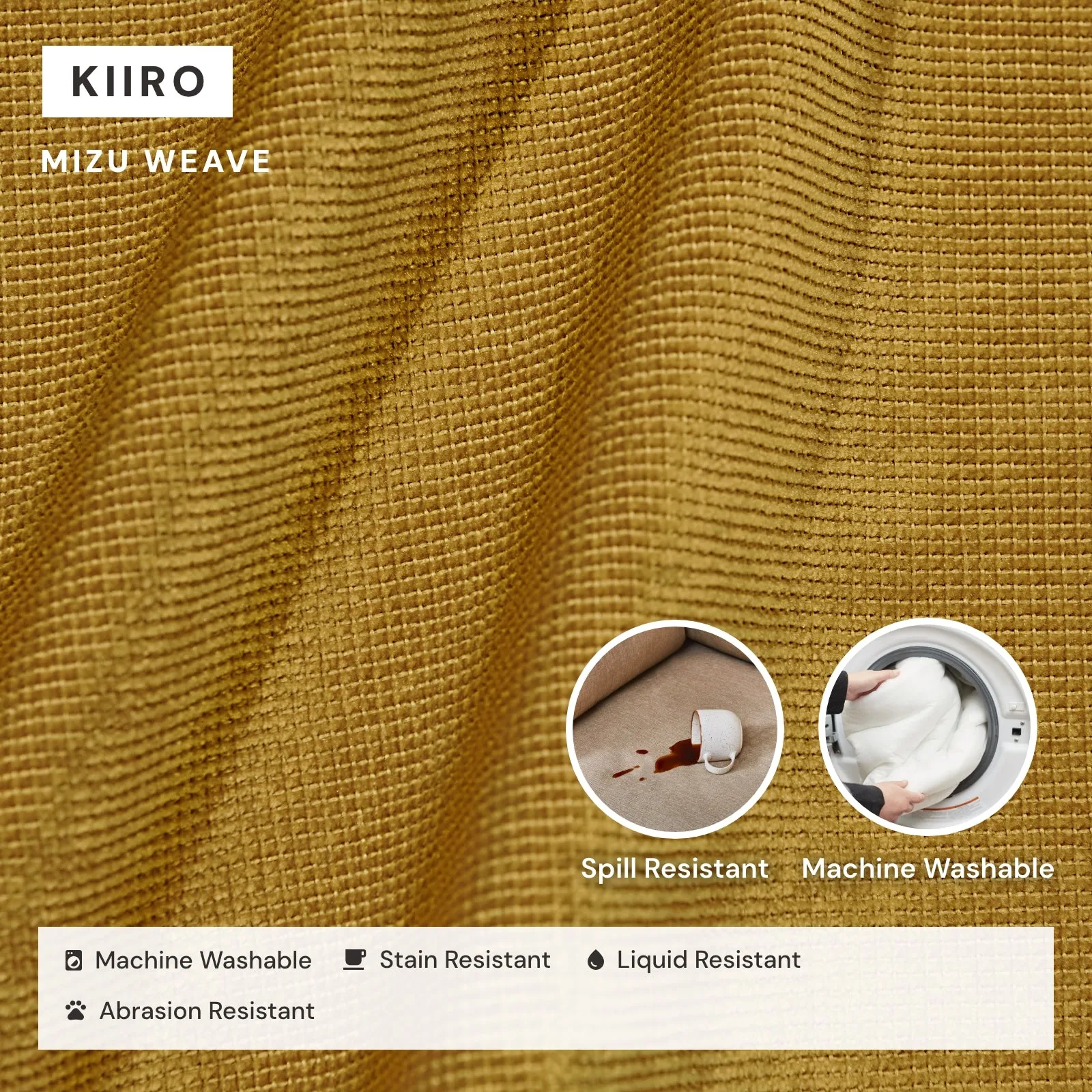 Modular Washable 9-Seater U-Sectional in Kiiro | Deluxe  Seat | Cloud Pillow