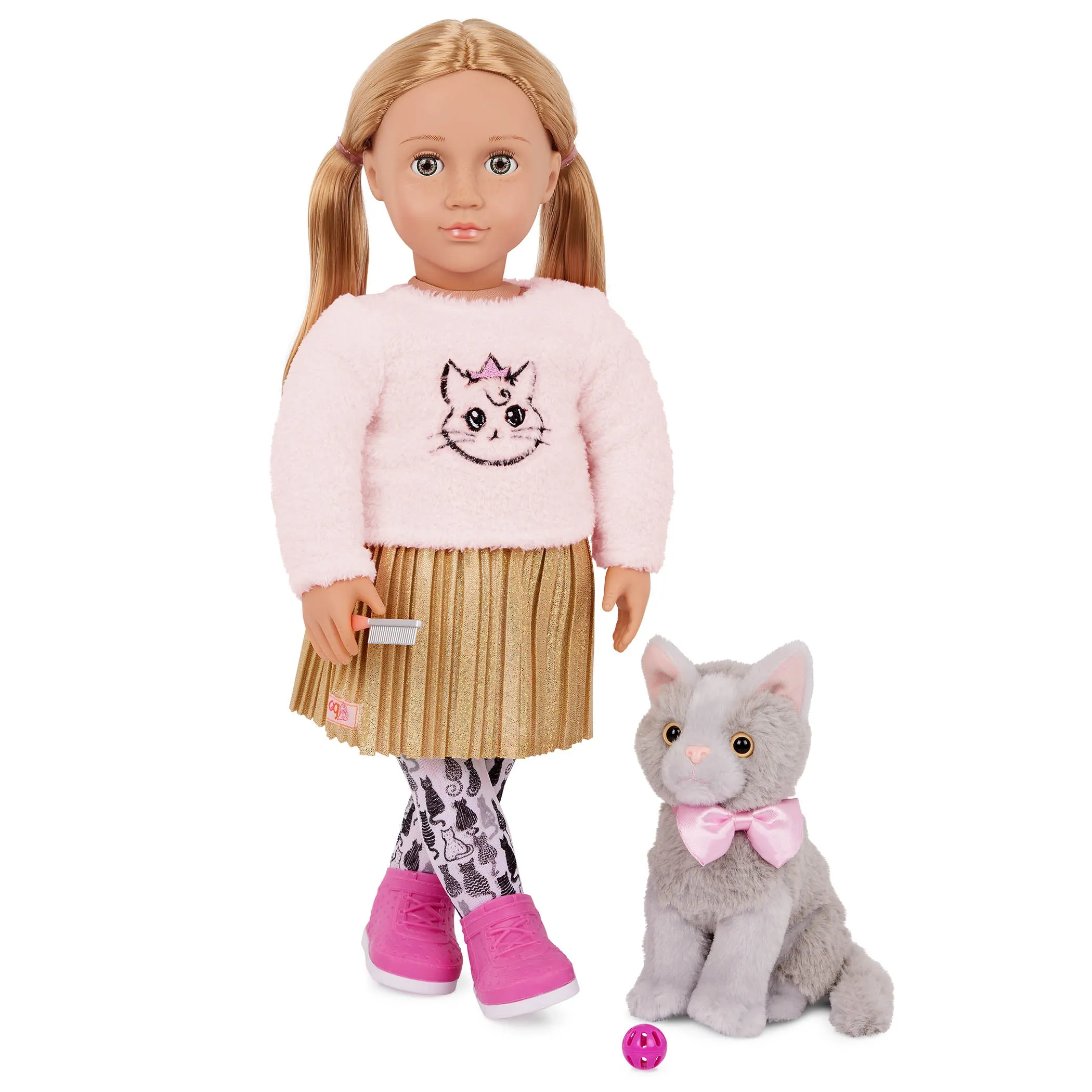 Our Generation 18 Inch Doll With Pet Melena & Mittens