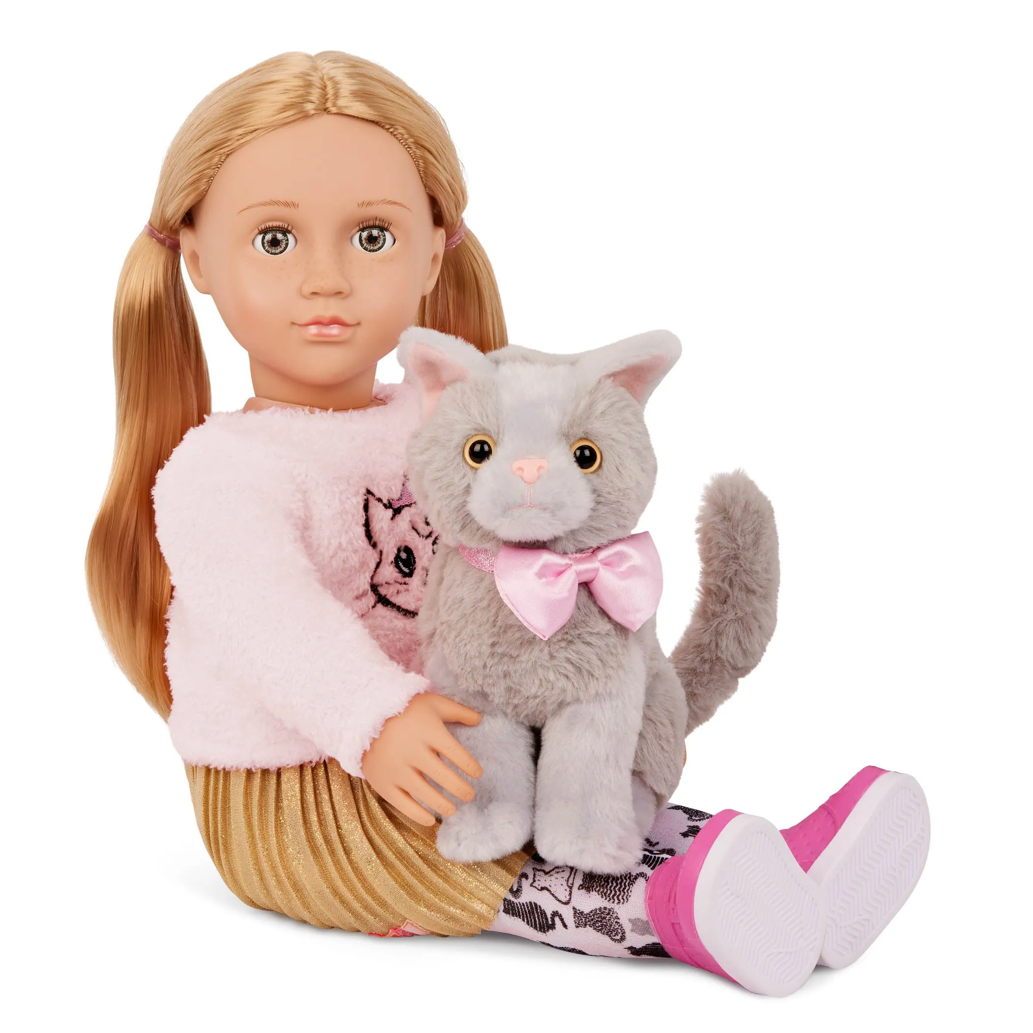 Our Generation 18 Inch Doll With Pet Melena & Mittens