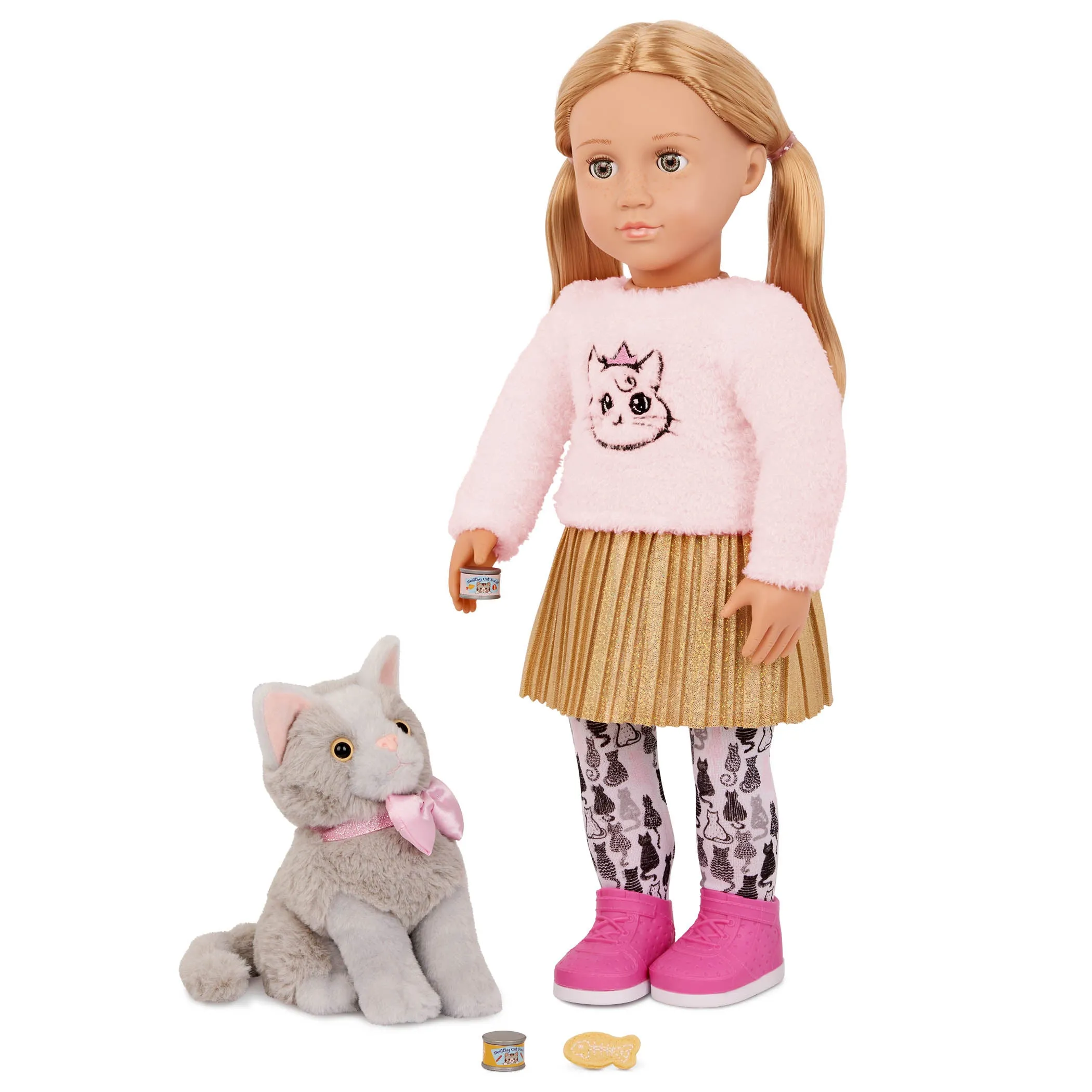 Our Generation 18 Inch Doll With Pet Melena & Mittens